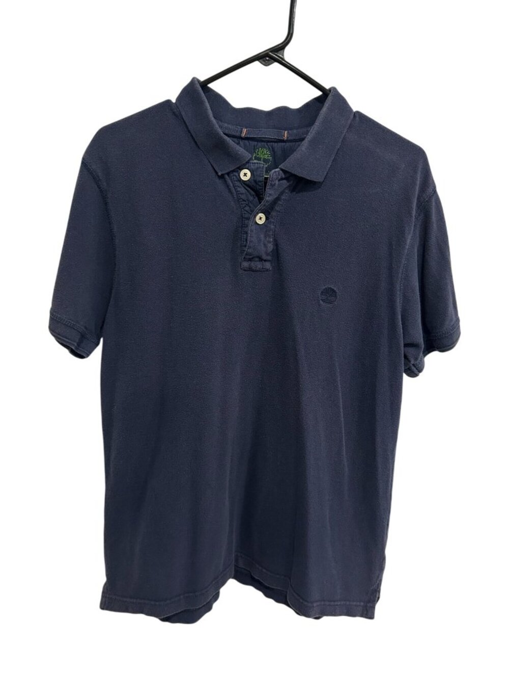 Timberland Medium Navy Blue Short Sleeve Cotton Polo Shirt Art Creativecore